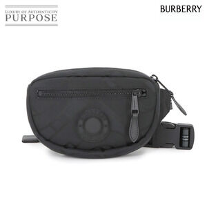 Burberry Body Belt Crossbody Bag Waist Bag Nylon Leather Black